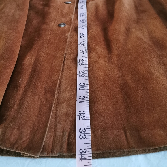 Vintage First Issue Carmel Suede Skirt Size 6 - Picture 8 of 8